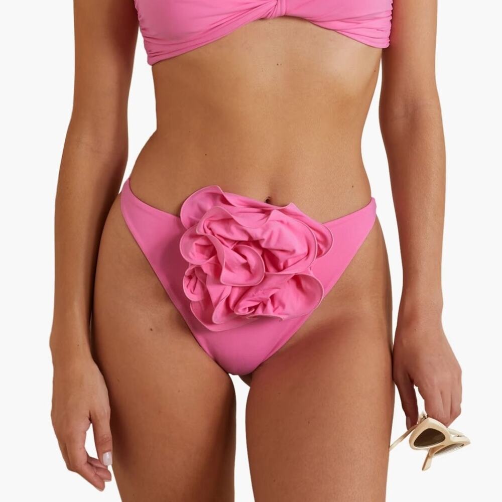 Magda Butrym Floral Bikini Bottom Applique Swimwear Beach Resortwear Vacation 10